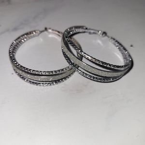 3 pairs of hoop earrings